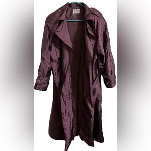 Vintage Windsor Bay Deep Purple Trench Coat